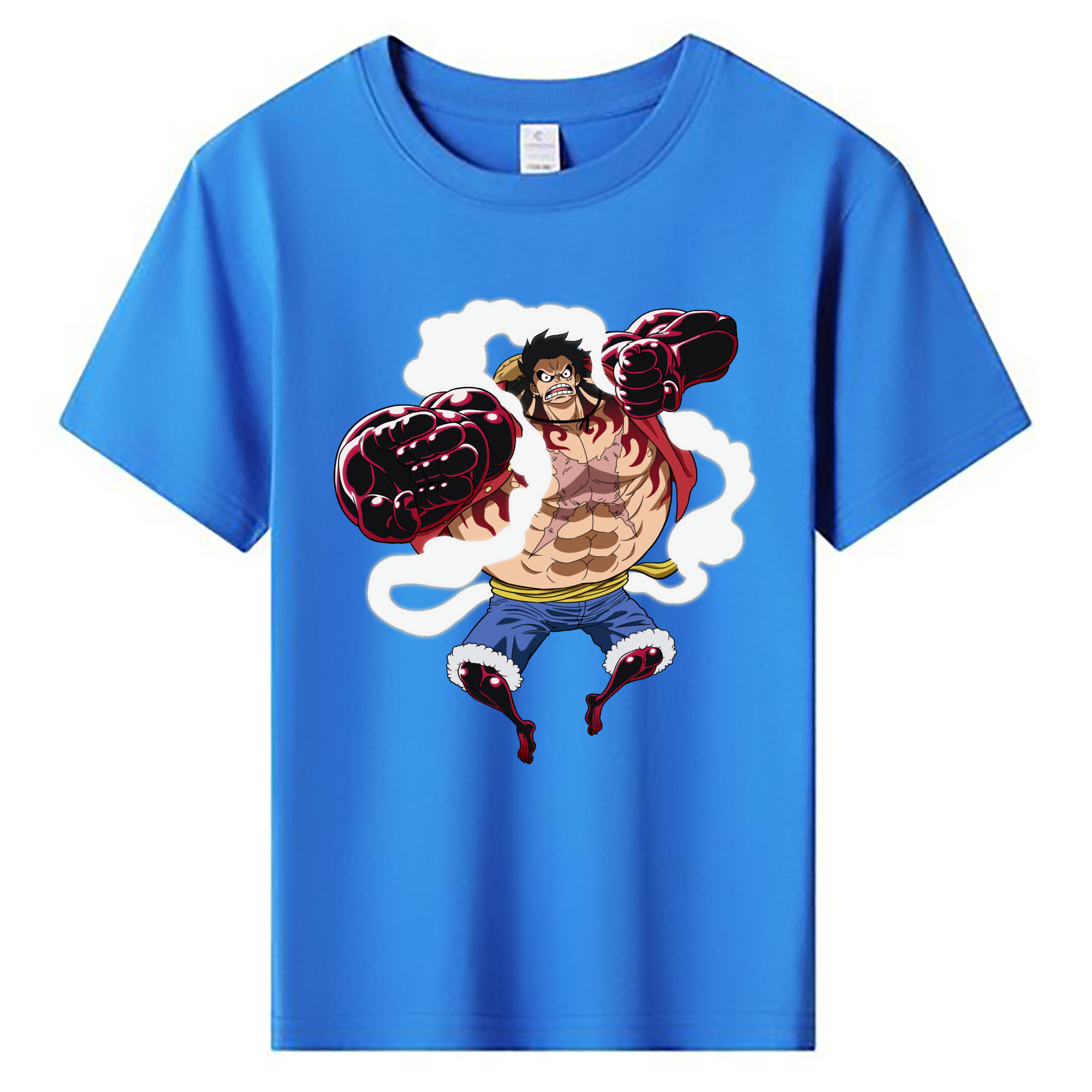 ワンピース モンキー・D・ルフィ ONE PIECE Monkey D. Luffy 綿100％キッズTシャツ（フロントプリント）